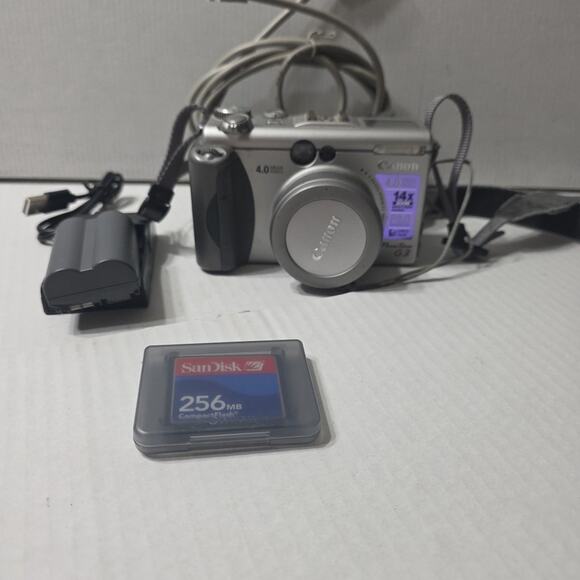 Canon PowerShot G3 4.0MP Digital Camera w Charger + SD Card UNTESTED Read As IS - Picture 7 of 9